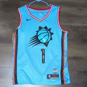 Nike Teal Phoenix Suns #1 Basketball Jersey with Pink Trim